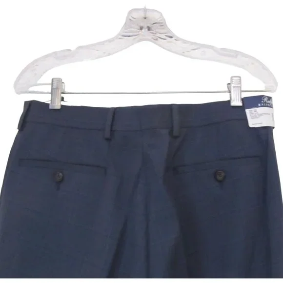 New w Tags, Men's Ralph Lauren Navy & Black Pin Stripe Dress Pants in Sz 34/32 - Picture 4 of 7